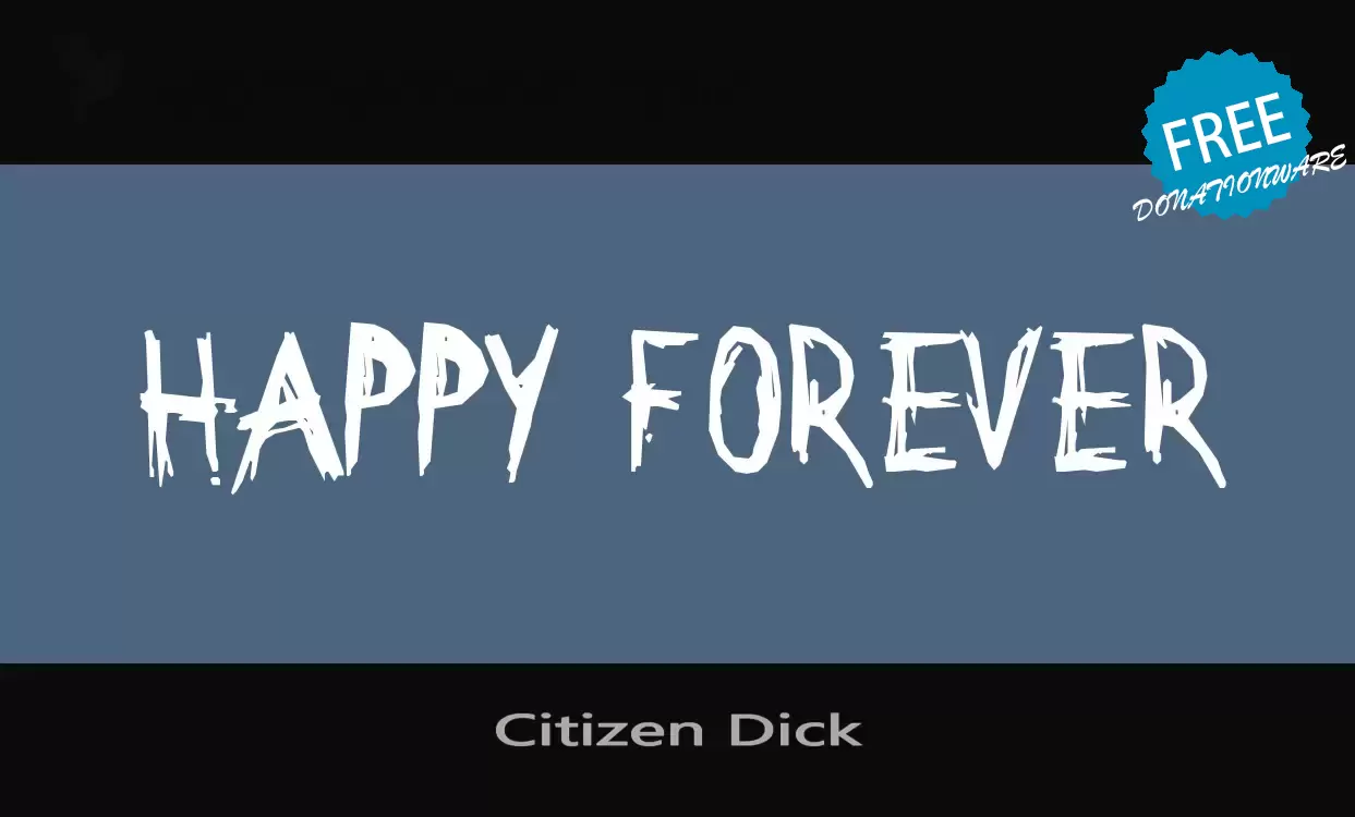 「Citizen-Dick」字体效果图