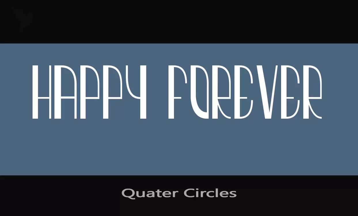 Font Sample of Quater-Circles