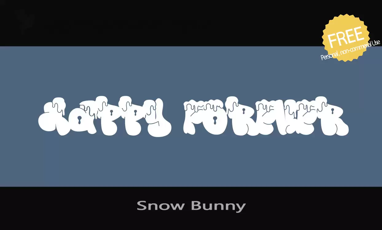 「Snow-Bunny」字体效果图