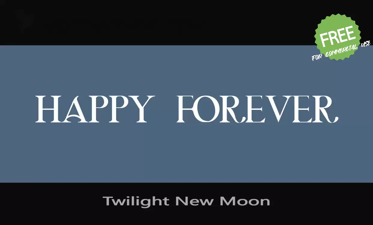 「Twilight New Moon」字体效果图