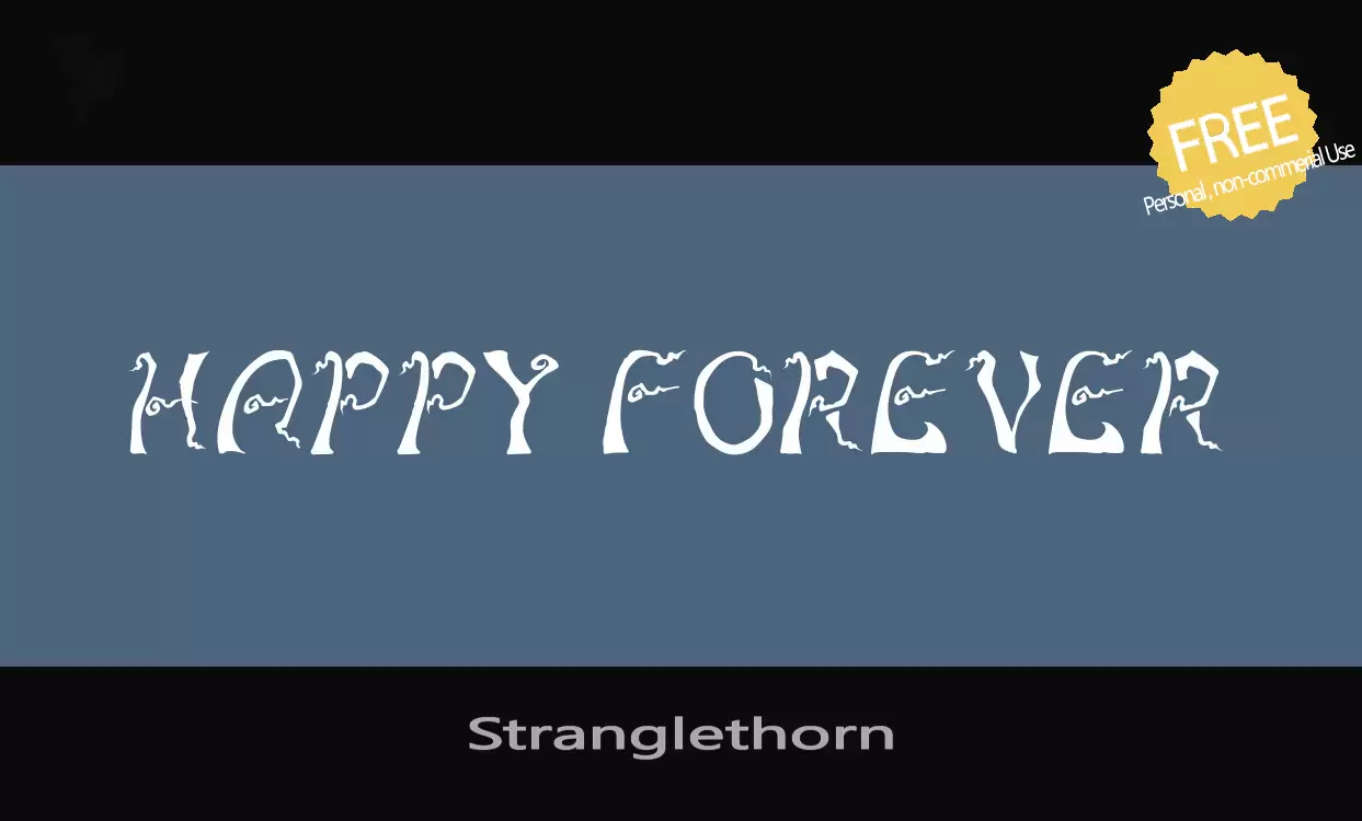 「Stranglethorn」字体效果图