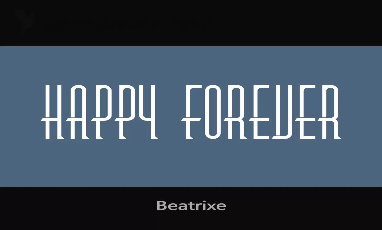 「Beatrixe」字体效果图