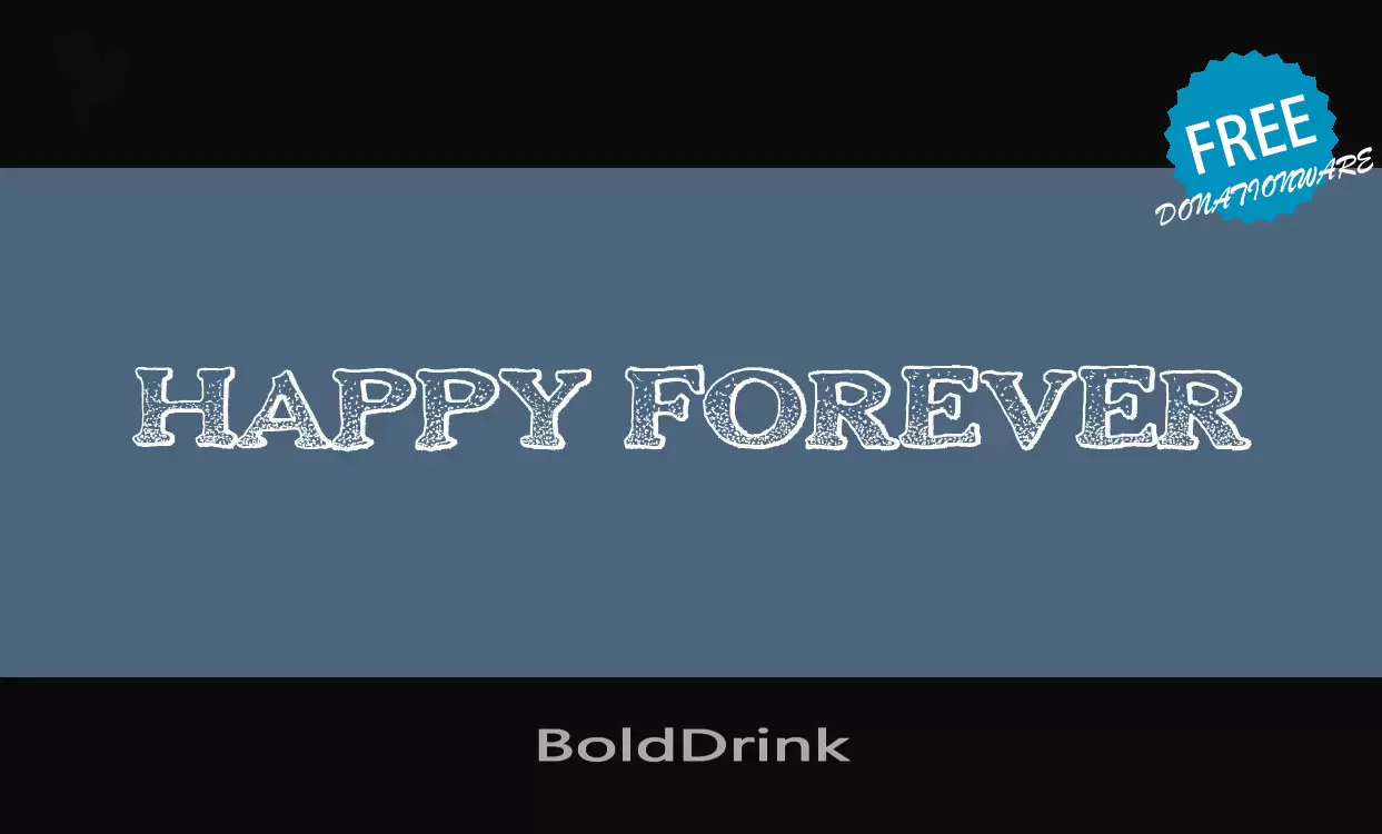 Font Sample of BoldDrink