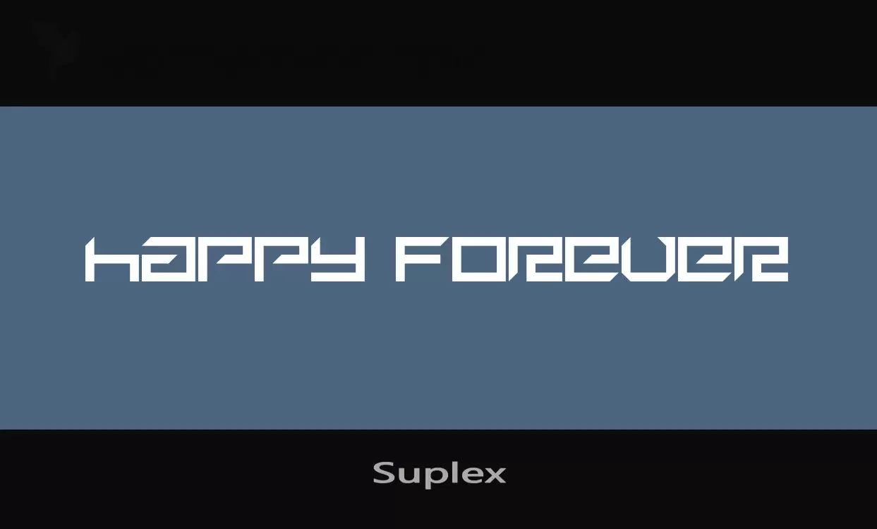 Font Sample of Suplex