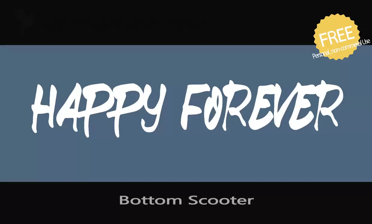 Font Sample of Bottom-Scooter