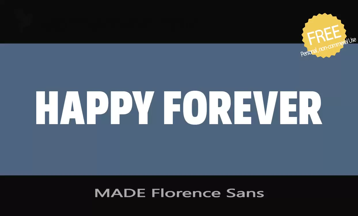 Font Sample of MADE-Florence-Sans