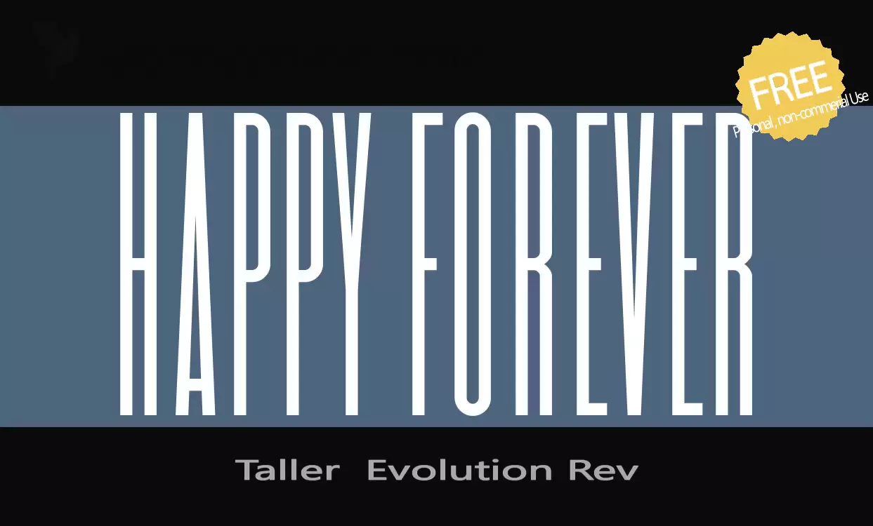 Font Sample of Taller--Evolution-Rev