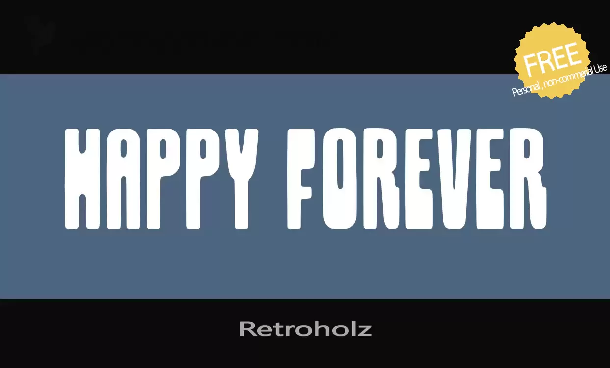 Font Sample of Retroholz