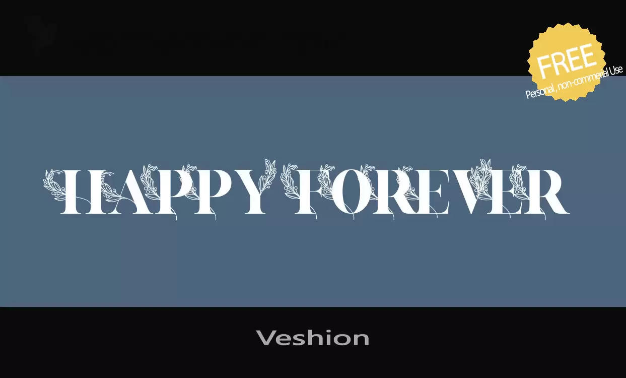 Font Sample of Veshion