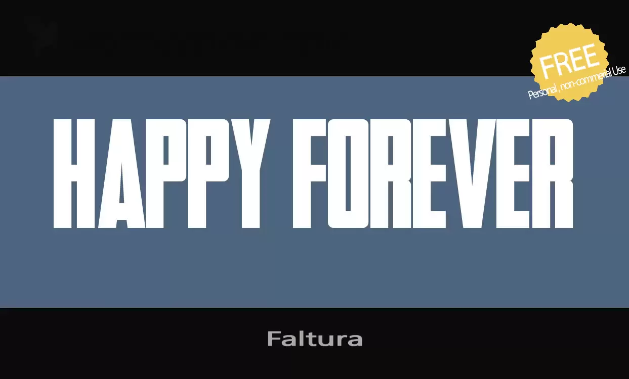 Font Sample of Faltura