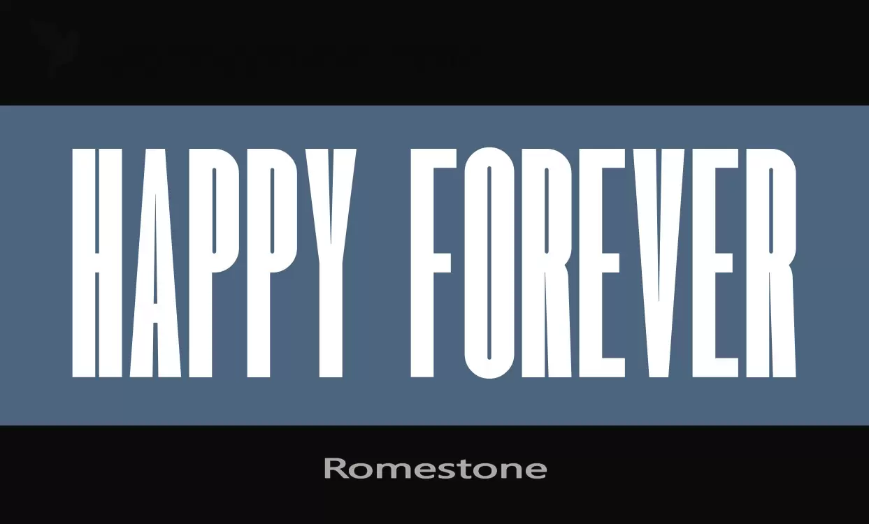 Font Sample of Romestone