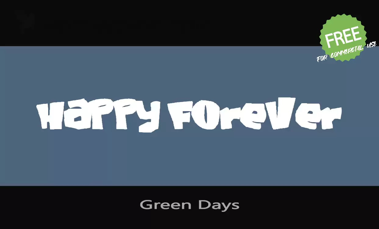 「Green-Days」字体效果图