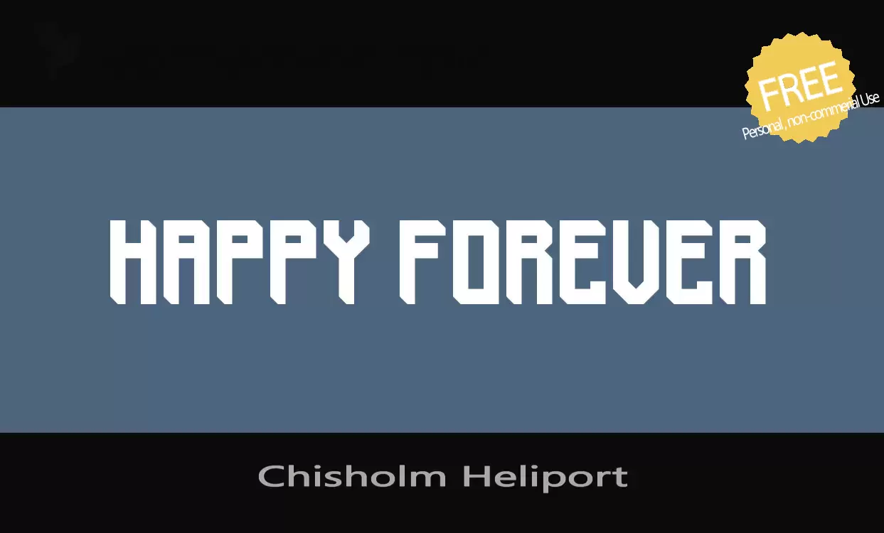 Font Sample of Chisholm-Heliport