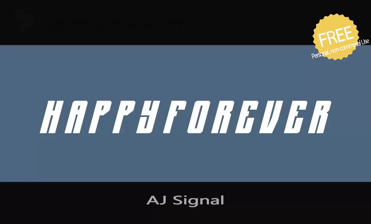 Font Sample of AJ-Signal