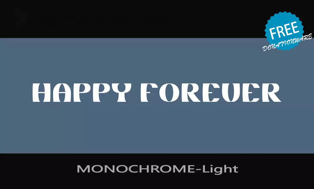 「MONOCHROME-Light」字体效果图