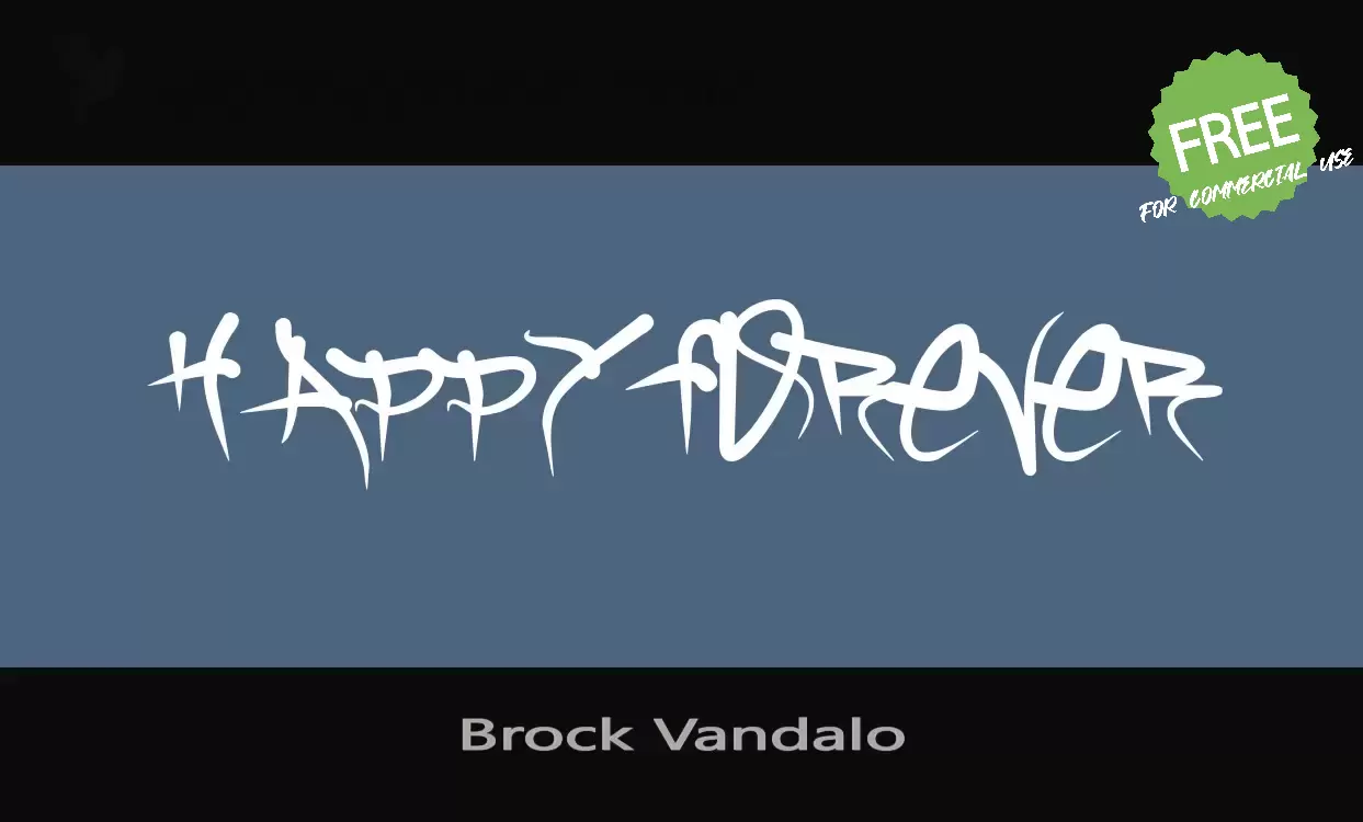 Font Sample of Brock-Vandalo