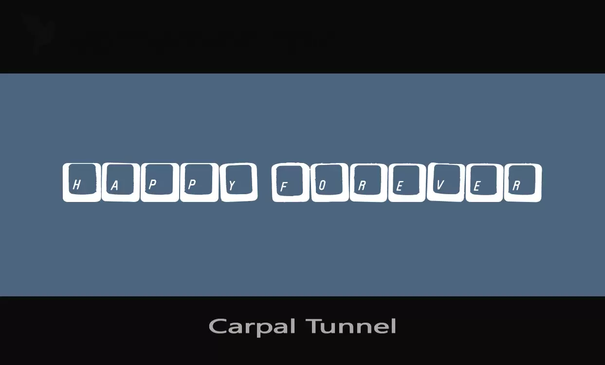 「Carpal-Tunnel」字体效果图