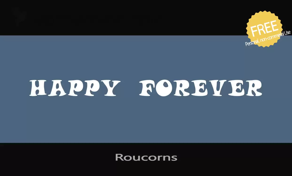 Font Sample of Roucorns