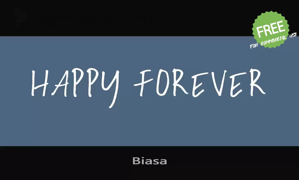 Font Sample of Biasa