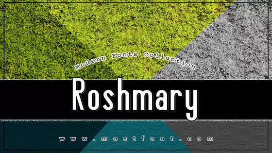 「Roshmary」字体排版样式