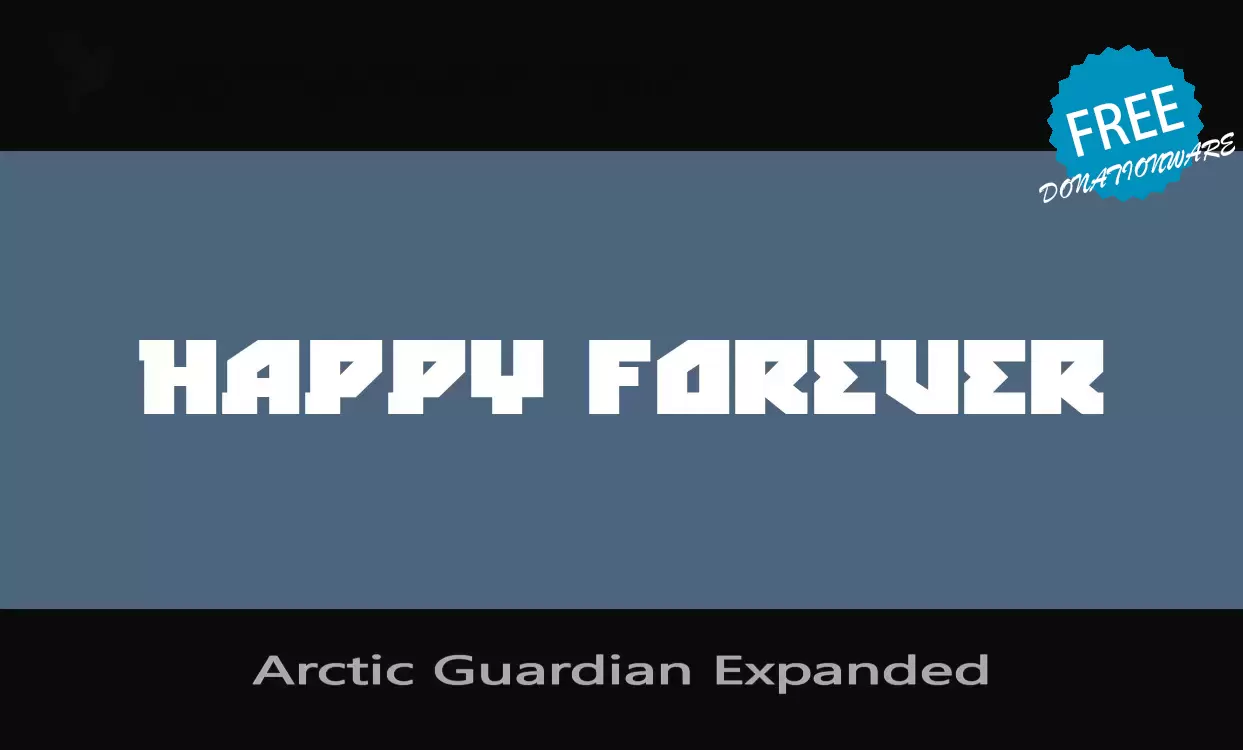 Font Sample of Arctic-Guardian-Expanded