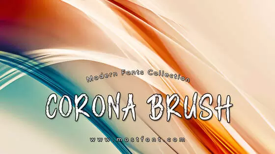 Typographic Design of CORONA-BRUSH