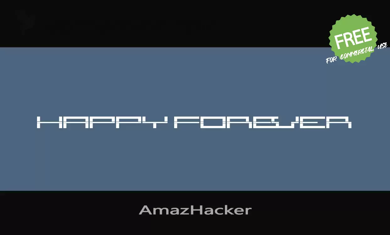 「AmazHacker」字体效果图