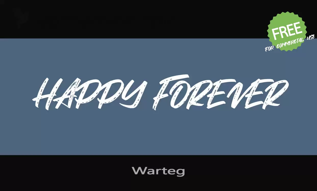 Font Sample of Warteg