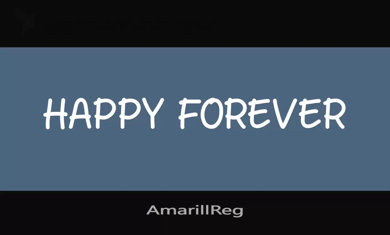 「AmarillReg」字体效果图