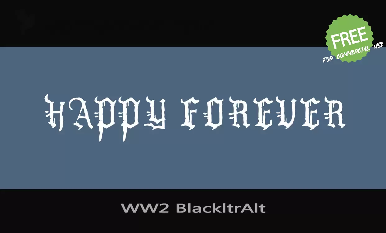 「WW2 BlackltrAlt」字体效果图