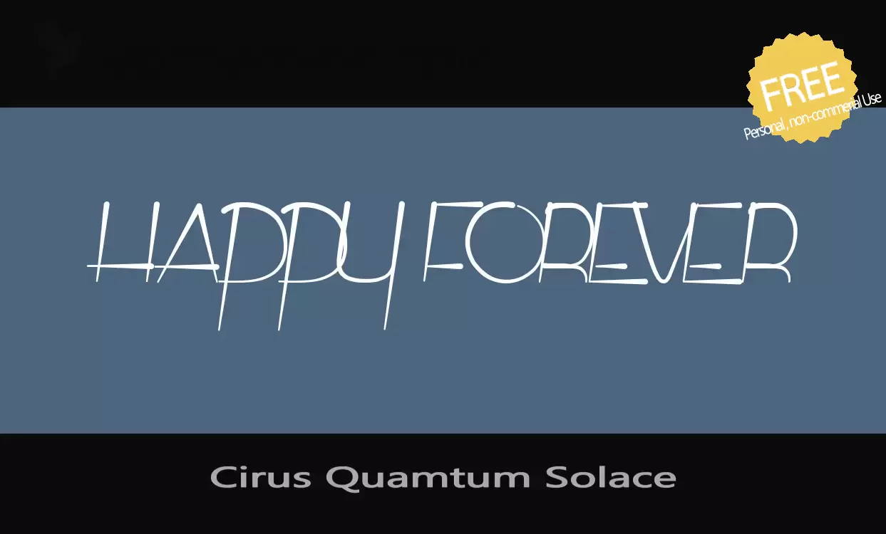 「Cirus-Quamtum-Solace」字体效果图