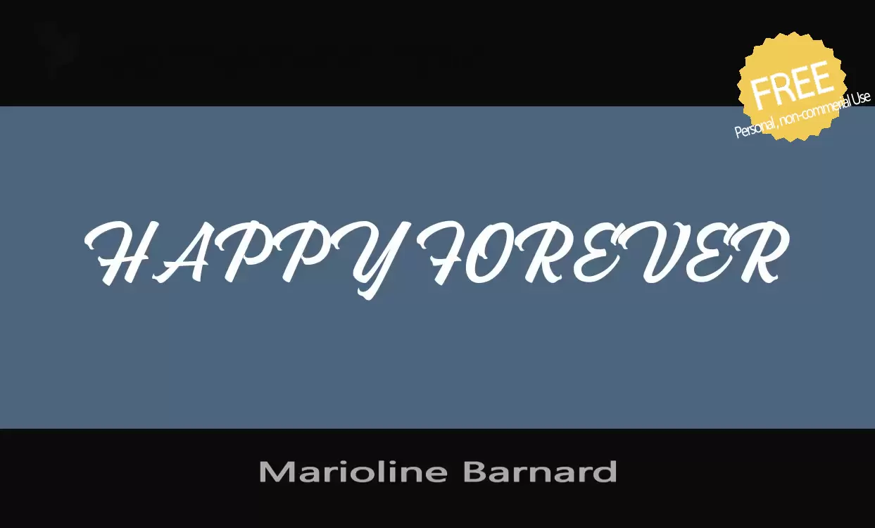 Font Sample of Marioline-Barnard