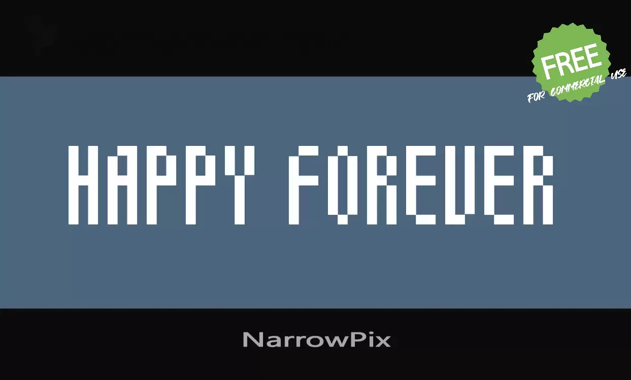 「NarrowPix」字体效果图