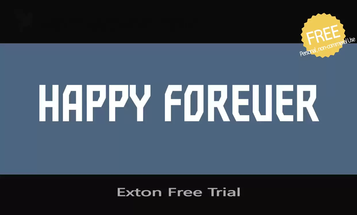 Font Sample of Exton-Free-Trial