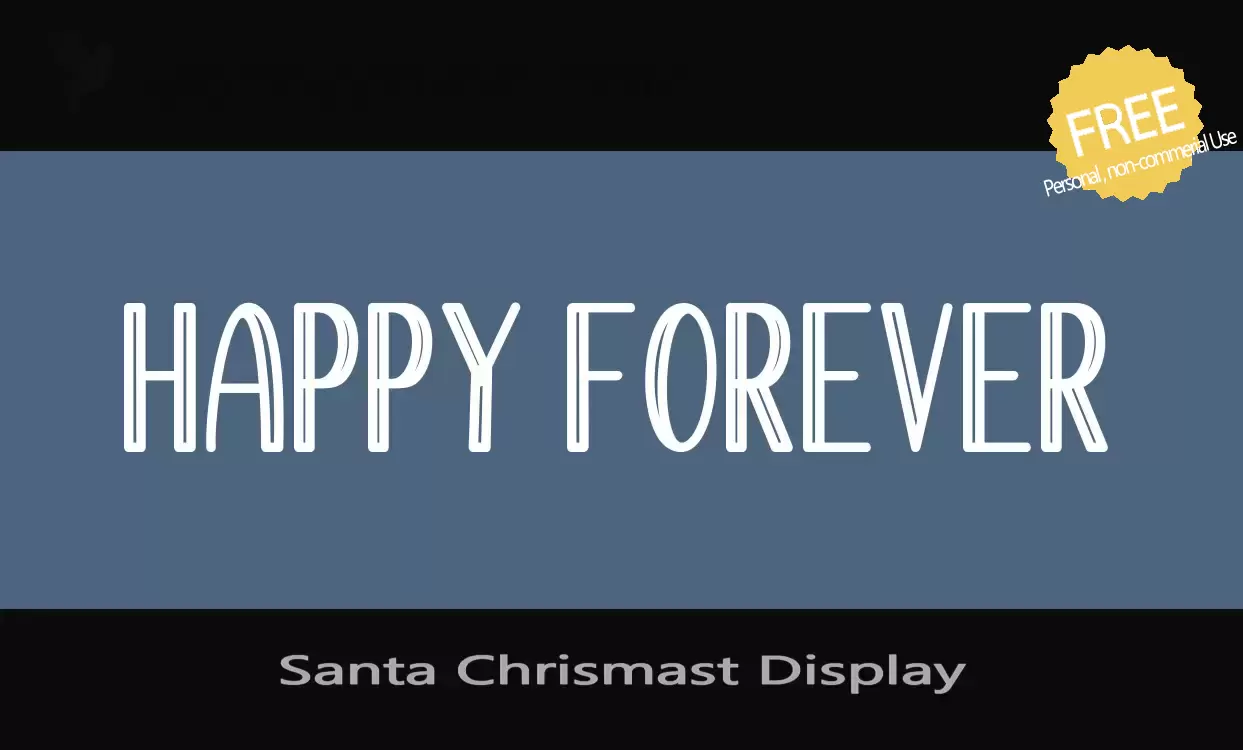 「Santa-Chrismast-Display」字体效果图