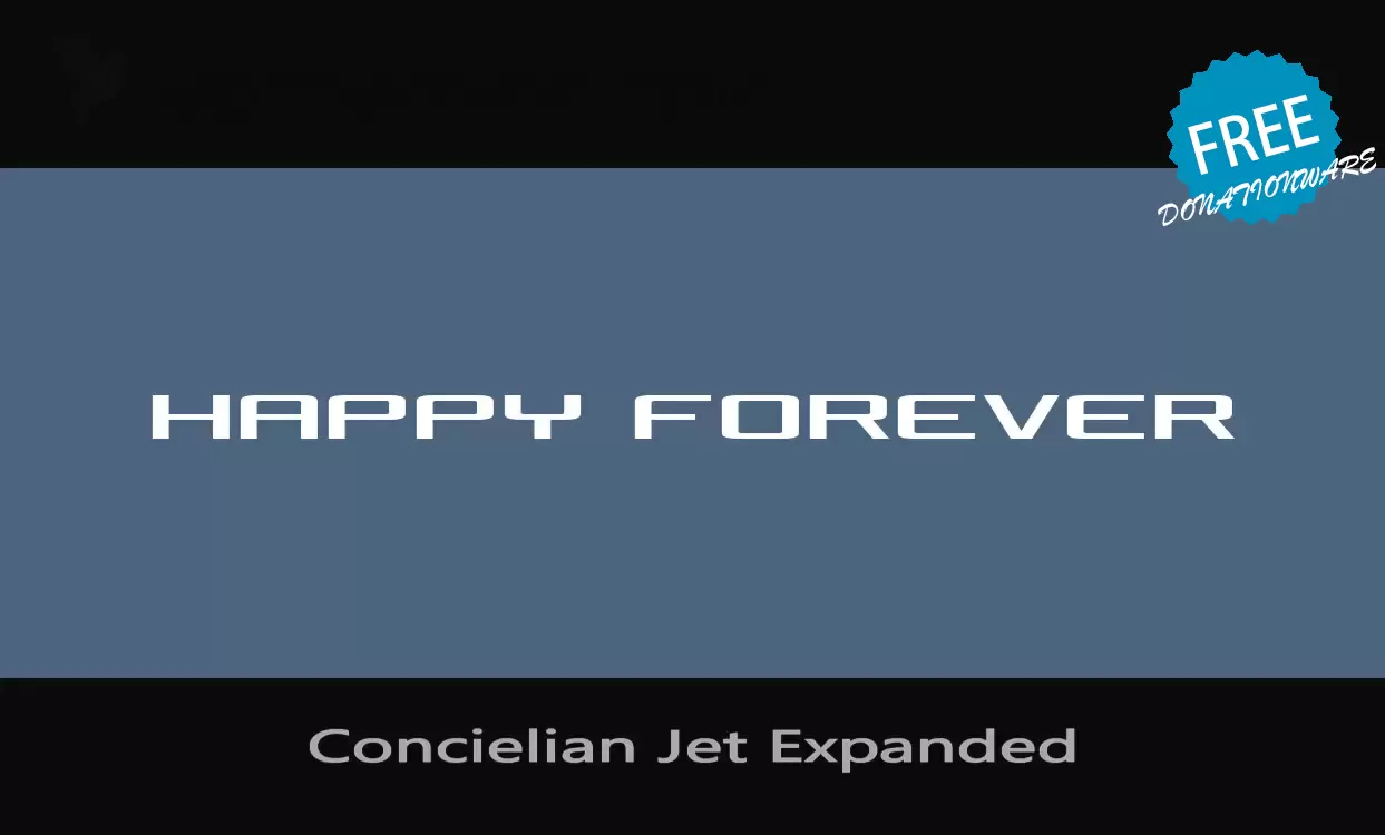 Font Sample of Concielian-Jet-Expanded