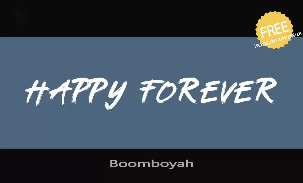 Font Sample of Boomboyah