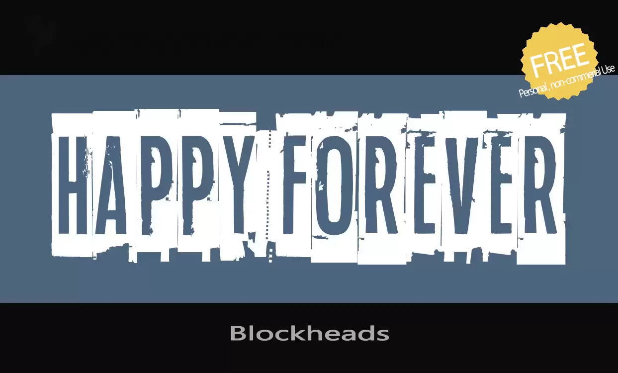 Font Sample of Blockheads