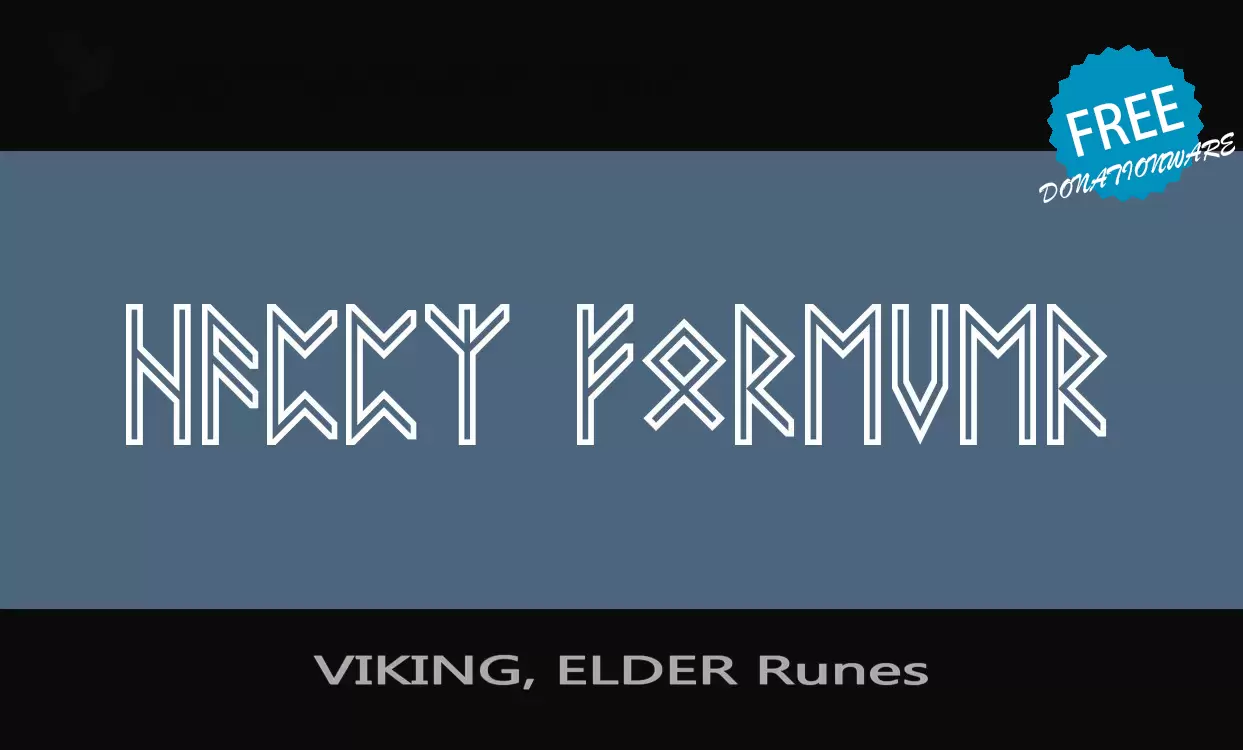 Font Sample of VIKING--ELDER-Runes