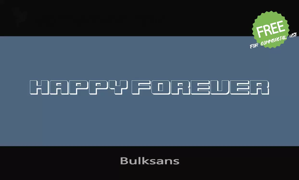 Font Sample of Bulksans