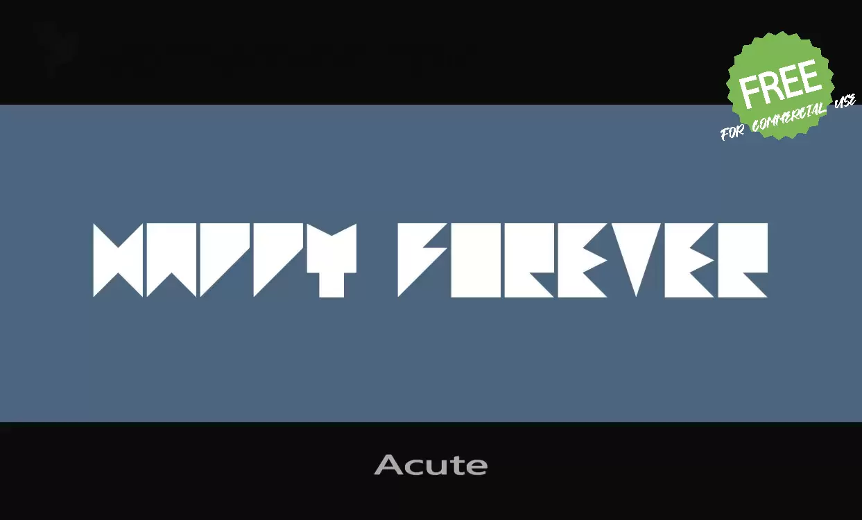 Font Sample of Acute