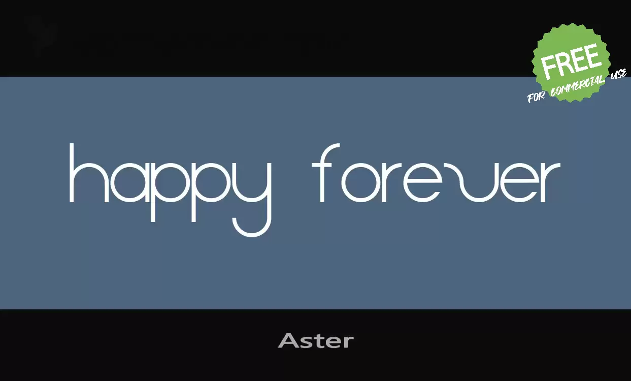 Font Sample of Aster