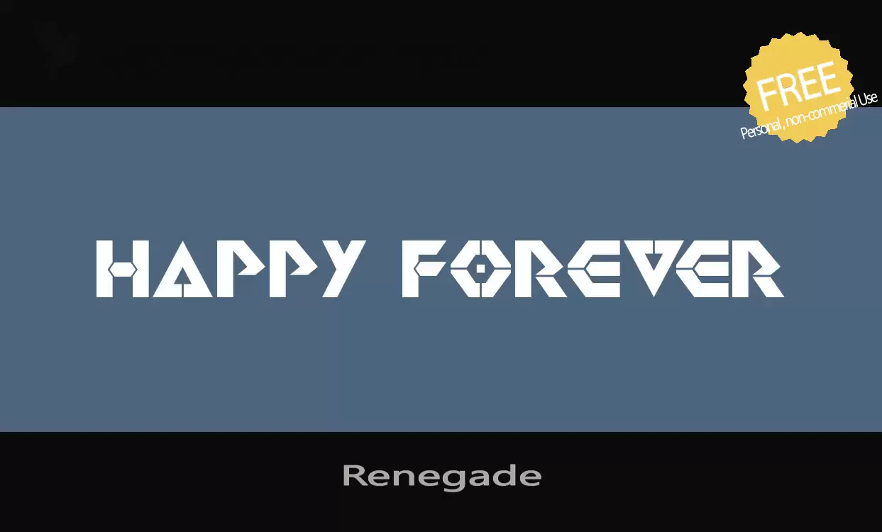 Font Sample of Renegade