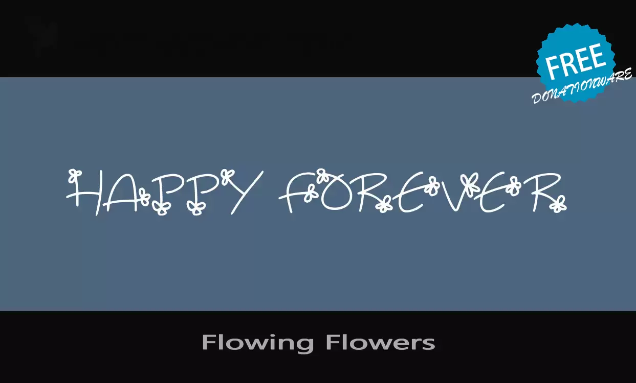 「Flowing-Flowers」字体效果图