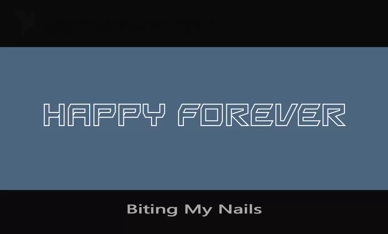 Font Sample of Biting-My-Nails