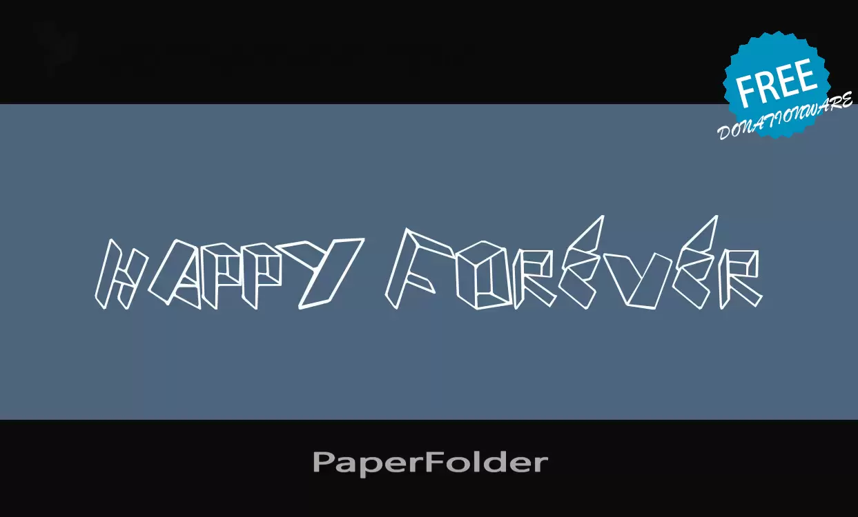 「PaperFolder」字体效果图