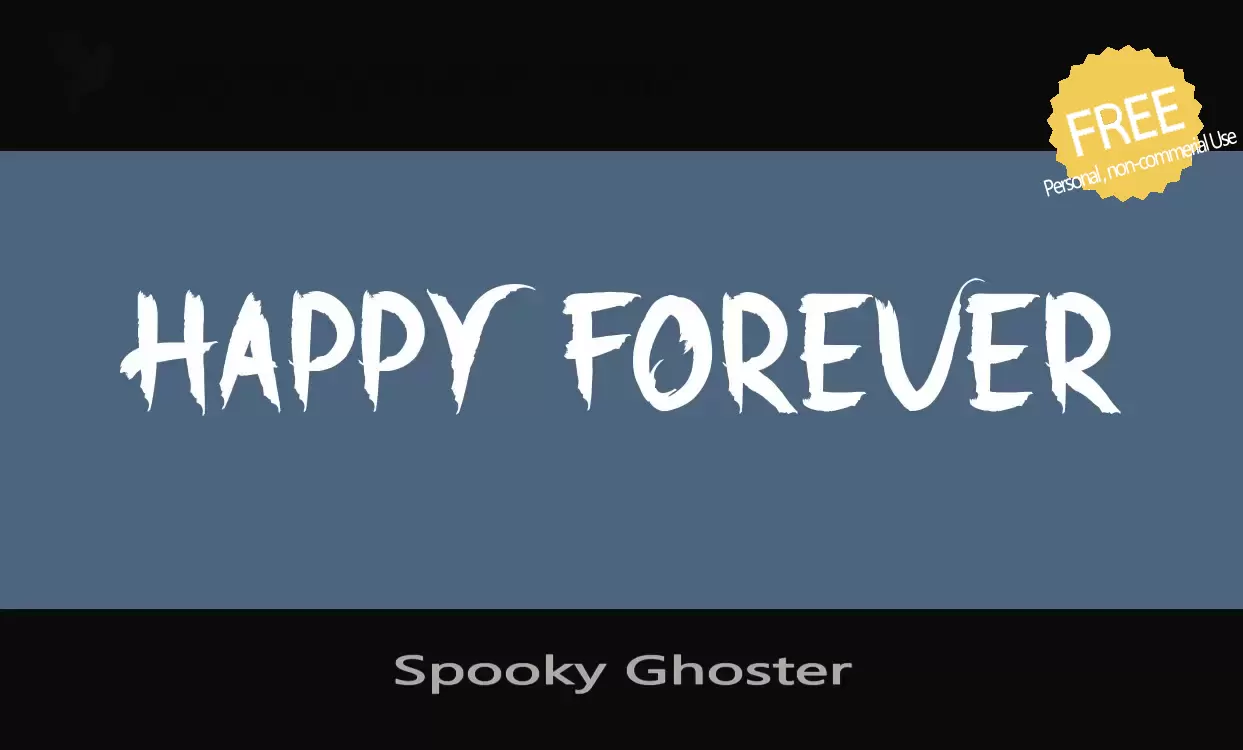 「Spooky-Ghoster」字体效果图