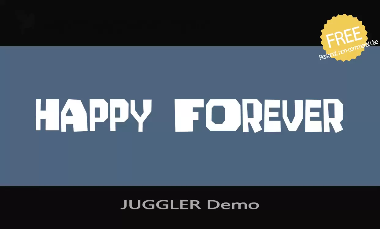 Font Sample of JUGGLER-Demo