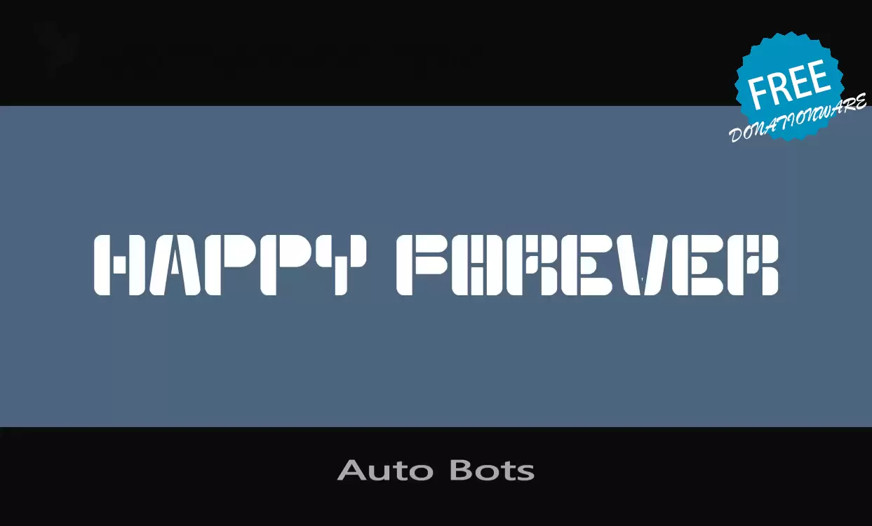 Font Sample of Auto-Bots