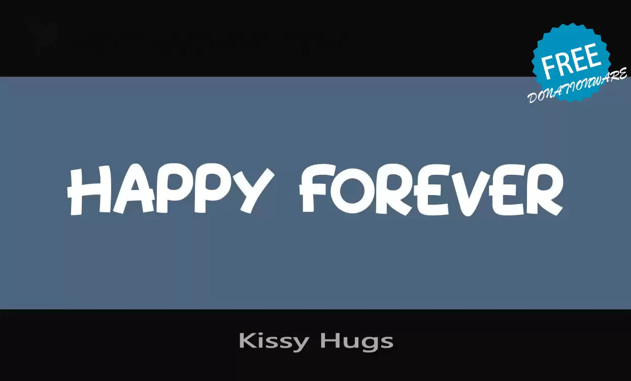 Font Sample of Kissy-Hugs